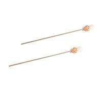 2 Pezzi Forcina per Chignon Perla, Bastoncino Cinese in Rame Oro | Stile Vintage Semplice ed Elegante, Tiene Raccolto Saldo, per Cosplay e Vita Quotidiana Stile Casuale