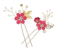 2 Pezzi Forcine da Sposa a U Fatte a Mano, Eleganti e Brillanti | Lega e Tessuto, Leggere e Stabili, per Foto Artistiche e Cocktail, Nota Differenze di Colore