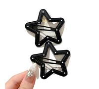 2 pezzi Forcine for capelli a forma di stella a cinque punte, fermagli for capelli cavi, fermagli for capelli, fermagli for capelli, copricapo for ragazze e donne(A)