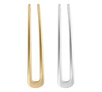 2 Pezzi Forcine Per Capelli, Forcine Capelli Donna Di Alta Qualità, Mollettoni Capelli Donna Forti E Semplici, Fermaglio Capelli Donna Elegante Bionde E Argentate, Pinze Per Capelli A Forma Di U 10 X