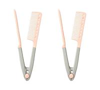 2 Pezzi Forma V Dritto Pettine Raddrizzatore Per Capelli, Pettine Lisciante Per Capelli, Strumenti Per Lo Styling Da Salone, Spazzola Piastra Pieghevole Per Hair Spettinati & Hair Aggrovigliati