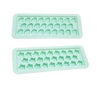 2 Pezzi Formaghiaccio Creativo a 26 Scomparti con Coperchio, Verde | Plastica Facile da Pulire, Forme Cuore e Stella, per Cucina e Negozio