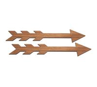 2 Pezzi Freccia Segnaletica in Legno Rustico per Decorazioni | Finitura Levigata Bordi Arrotondati, Resistente alle Intemperie, per Percorsi Esterni e Ambienti Vintage