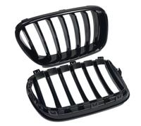 2 pezzi Front Kidney Grille Grill 1 Slat Gloss Black Compatibile con X3 F25 2010 2012 2012 2013 Grill di cappuccio di ricambio per lo stile delle auto