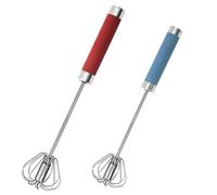 2 Pezzi Frusta da Cucina, Frusta a Mano in Acciaio Inox Inossidabile, Frusta Semiautomatica, Professionale Sbattitore Manuale per Mescolare Uova (25.5cm + 31cm)