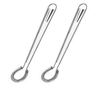 2 Pezzi Frusta in Acciaio Inox da Cucina Frullino per le Uova Manuale Mini Bobina a Molla Frusta per Uova Frullatore Cremoso Frullatore per Cottura al Forno Latte Latte tè