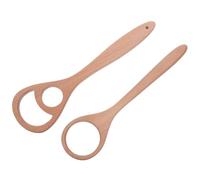 2 Pezzi Frusta in Legno da 12 Pollici, Manico Ergonomico, Due