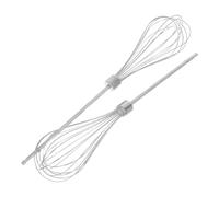 2 Pezzi Frusta per Miscelatore a 12 Fili in Acciaio Inox, Argento | Struttura Allungata e Ispessita, Miscelazione Uniforme e Rapida, Uso Domestico e Commerciale