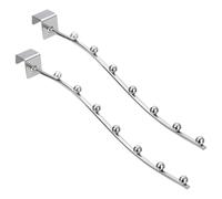 2 Pezzi Ganci a Muro a Cascata 10,83\" con 7 Perline, per Esposizione Metallo