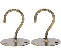 2 Pezzi Ganci a soffitto in Metallo, In Acciaio Inox Base Rotonda Viti di Montaggio Ganci A Soffitto, per Ventilatore A Soffitto Lanterne di Yoga e Appeso Pianta (Bronzo)