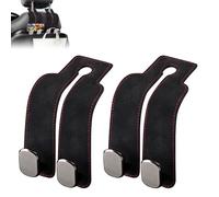 2 Pezzi Ganci Doppi per Sedile Posteriore Auto, Gancio Poggiatesta Seggiolino Multifunzionale, Accessori Interni Schienale Auto, Organizer Hook Back Seat Car per Borse Spesa, Supporto Borsa (Nero)