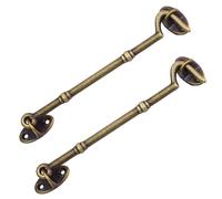 2 pezzi ganci e serratura a occhiello per porta di cabina da 12 cm in bronzo lucido per uso intensivo, chiavistello per armadio con vite di fissaggio per porta cancello finestra armadio capannone
