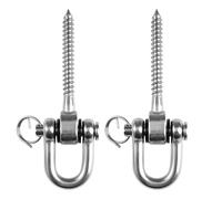 2 Pezzi Ganci per Altalena 12.3 cm, Ganci per Altalena Resistenti con Cuscinetti, 180° Appendini per Altalenaa in Acciaio, Amaca Appendino pour Appendere Amache, Altalene da Yoga, Altalene da Portico