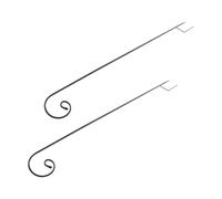 2 Pezzi Gancio da Giardino in Ferro Nero Stile Vintage per Aiuole | Piante e Luci da Esterno, Decorazione Rustica, Adatto a Giardino e Bordi del Prato