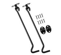 2 Pezzi Gancio per Finestra in Acciaio Inox Nero, Chiusura Rapida | Finitura Lucida e Liscia, Rilascio Manuale, per Finestre e Porte Interne, Uso Tecnico