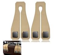 2 Pezzi Gancio Per Poggiatesta Auto, Gancio Universale Per Auto, Car Hooks, Car Seat Back Storage, Gancio Di Stoccaggio Per Auto Per Interni Gancio Per Borsa Supporto Per Borsa(Beige)