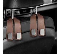 2 Pezzi Gancio Poggiatesta Auto per Toyota GR Yaris 2020-2023 2024, Sedile Posteriore Ganci Doppio, Multifunzionale Gancio Sedile, per Spesa Borsa Vestiti,Brown