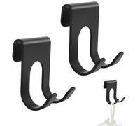 2 Pezzi Gancio Porta Rasoio Doccia, Porta Rasoio Doccia Adesivi in Acciaio Inossidabile, Supporto Rasoio Ganci Autoadesivo, Supporto Rasoio Ganci Senza Foratura per Bagno, Camera e Cucina(Nero)