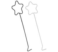 2 Pezzi Gancio Stella per Stoppino Candele in Ferro, Sicuro | Design a Stella, per Spegnere e Regolare lo Stoppino a Casa, senza Bave, Uso Semplice