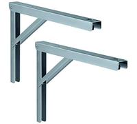2 Pezzi - GedoTec Staffa sostegno ribalta ampliamento del tavolo pieghevole consolle LINEA PROFESSIONALE acciaio in metallo regolabile 70 80 90 ° Forza portante 180 kg Qualità marchio per Zona living