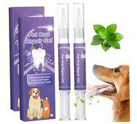 2 pezzi gel di riparazione orale per animali domestici 20g gel di riparazione orale per animali domestici per cani gatti pet menta rinfrescante per l'alito penna per denti rimozione tartaro dentifrici