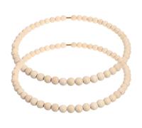 2 pezzi ghirlanda di perline di legno ghirlande artigianali perline di legno