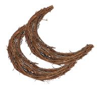 2 pezzi Ghirlanda in rattan fai da te a forma di Ghirlanda in rattan