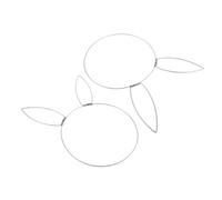 2 Pezzi Ghirlanda Pasquale Coniglio Testa Ferro Circolare Argento | Arredamento Testa di Coniglio, Coniglio Metallo per Giardino, Conigli Pasquali Decorativi