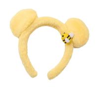 2 pezzi giallo peluche orso orecchie fascia per capelli, orecchie cerchietto per le donne, copricapo quotidiano in peluche, per le amiche di viaggio femminile in uscita, incontri festival, campeggio