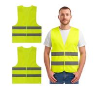 2 pezzi Gilet di sicurezza per auto, giubbotto catarifrangente moto, per adulti, utilizzabile in tutta Europa, gilet catarifrangenti, gilet di sicurezza per auto, gilet antiforatura, gilet per auto
