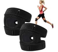 2 Pezzi Ginocchiera Rotulea Regolabile, Rotulea ginocchiere, Cinturino al Ginocchio, Traspirante Ortopedica Rotulea Ginocchiera per Lesioni al Menisco, Dolore Artritico, Infortunio Sportivo (Nero)