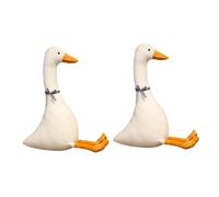 2 Pezzi Giocattoli Peluche Oca da Morbidi Animali Plush Design e Adorabile per Giocare Auto Letto e Materiali Morbidi e Resilienti