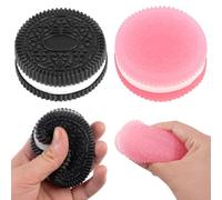 2 Pezzi Giocattolo Antistress per Biscotti, Biscotto per Alleviare Lo Stress, Fufu Squishy, Taba Squishy Gigante, Set Fai Da Te Compatto, Regalo Perfetto per Compleanni, Feste, Casa e Ufficio