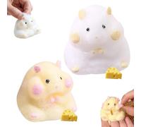 2 Pezzi Giocattolo Spremere Criceto,squeeze Giocattoli,Criceti Squishy,Giocattoli Hamster Squishy,Giocattolo Da Squishy Hamster Squeeze Per Alleviare Lo Stress,Giocattoli Sensoriali Per Bambini