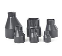2 Pezzi Giunto Riduttore Eccentrico/acceleratore PVC Addensato ID20-50MM | Raccordi collegamento in PVC grigio, adatti for irrigazione, trasformazione di tubazioni dell'acqua, acquari(32*20mm)