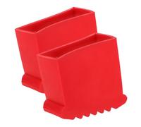 2 Pezzi Gommini per Scala Telescopica in Rosso, Set, Design Largo | Gomma e Plastica, Uso in Cantiere E'aperto, Dimensione 7,3 Cm
