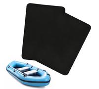 2 Pezzi Gonfiabile Barca Riparazione Patch Plastica 20 x 12cm Pool Liner Patch Tagliare a Dimensione Quadrato Pool Patch Kit di Riparazione per Accessori Ricreazione All'aperto(Nero)