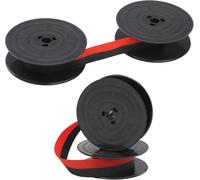 2 pezzi GR4 Universal Nylon Writing Machine Ribbon,Universal Typewriter Ribbon,GR-4 Writing Machine Ribbon Compatible with Olivetti,Two-Tone Red and Black Belt Extended,7 m Each