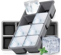 2 Pezzi Grande Ghiaccio Stampo, Furnsii XXL Stampo Cubetti Ghiaccio Silicone Con Coperchio, Senza BPA - Per Whisky, Cocktail, Cioccolato, Alimenti Per Bambini (nero)