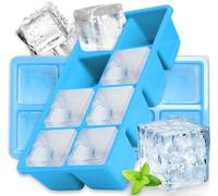 2 Pezzi Grande Ghiaccio Stampo, Furnsii XXL Stampo Cubetti Ghiaccio Silicone Con Coperchio, Senza BPA - Per Whisky, Cocktail, Cioccolato, Alimenti Per Bambini