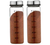 2 pezzi grandi saliera e pepiera con fori di versamento regolabili, coperchio con guarnizione in acciaio inossidabile per sale e pepe da tavola