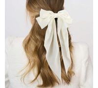 2 pezzi Grandi scrunchies per capelli in raso a più strati, Fermagli per capelli con fiocco in nastro nero lungo per donna, Idea regalo per San Valentino, Scrunchies per capelli, Elastici per coda di 