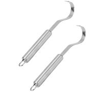 2 Pezzi Grattugia Manuale in Acciaio Inox per Formaggio e Scorza | Uso una Mano, Gancio Sul Manico, Finitura Liscia, per Cucina e Preparazioni di Pasticceria