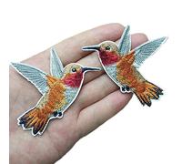 2 pezzi graziosi uccelli diron su toppe per zaini cappelli fai -da -te cuciture su patch applique toppe ricamate vintage per le giacche di abbigliame