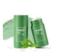 2 Pezzi Green Mask Stick al Tè Verde,Maschera Viso in Stick Detossinante all'Argilla,Controllo del Sebo,Rimozione Punti Neri,Purificante per Pelle Grassa e Mista,Idratante e Lenitiva