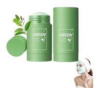 2 pezzi Green Mask Stick,Green Tea Punti Neri,Maschera al tè verde per viso,pulizia profonda dei pori, Moisturizes and controls the oil, Regulate the water and oil balance of the skin