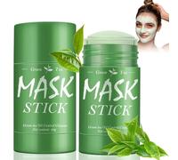 2 pezzi Green Mask Stick, Maschera Stick Maschera al Tè Verde, Pulizia Profonda dei Pori, Green Tea Mask Stick Per Tutti I Tipi Di Pelle Aiuta la tua Pulizia dei Pori, Idratazione della Pelle
