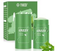 2 Pezzi Green mask stick punti neri, Green Tea Mask Stick, Maschera per la pulizia del tè verde, maschera per lo smearing per pulizia profonda dei pori, Idrata e Controlla l'olio