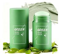 2 Pezzi Green Tea Mask Stick, Maschera al Tè Verde per Viso, Maschera Argilla Viso, Pulizia Profonda dei Pori, Rimozione Punti Neri, Controllo Olio, Idratazione, Stick Portatile