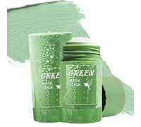 2 Pezzi Green Tea Mask Stick Punti Neri, Maschera Viso Argilla Verde, Maschera Stick Purificante per Pulizia Profonda e Rimozione Punti Neri, Green Mask Stick al Tè Verde Idratante